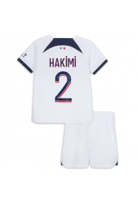 Fotbalové Dres Paris Saint-Germain Achraf Hakimi #2 Dětské Venkovní Oblečení 2023-24 Krátký Rukáv (+ trenýrky)